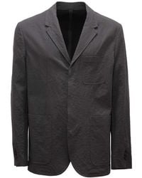 Neil Barrett - Gekreukte Slim Jas Carbon Shirt - Lyst
