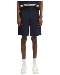 A.P.C. - Korte Broeken ,Blauw ,Katoen Short Crew Shorts - Lyst