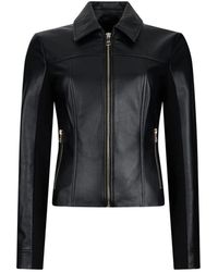 Liu Jo - Jassen ,Zwart ,Leer Leren Jas - Lyst