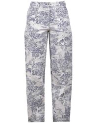 8pm - Broeken ,Veelkleurig ,Katoen Pantalone Dublino Con Stampa Toile De Jouy - Lyst