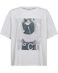 co'couture - Weißes Oversize T-Shirt Mit Grafikdruck - Lyst