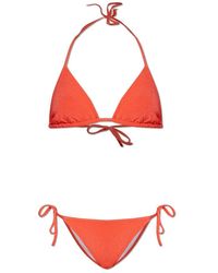 Balmain - Badmode ,Oranje ,Tweed Tweedelig Badpak - Lyst