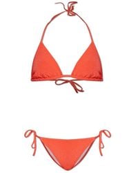 Balmain - Badmode ,Oranje ,Tweed Tweedelig Badpak - Lyst