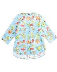 Fay - Overhemden ,Veelkleurig ,Katoen Comfort Fit Poplin Overhemd - Lyst