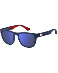 Tommy Hilfiger - Matte blue high contrast sonnenbrille,stylische sonnenbrille th 1557/s - Lyst