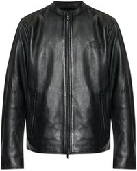 DIESEL - Jassen ,Zwart ,Leer L-Tad-Wrd Jacket - Lyst