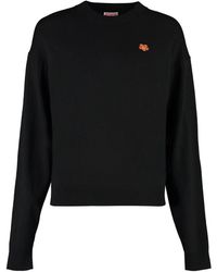 KENZO - Truien & Vesten ,Zwart ,Wol Wollen Trui Met Ronde Hals - Lyst