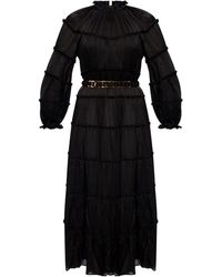 Zimmermann Silk Dress With Long Sleeves - Zwart