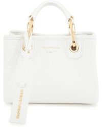 Emporio Armani - Weiße einkaufstasche, stilvolles modell - Lyst