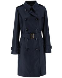 Moorer - Klassischer trenchcoat mit doppelreihiger knopfleiste - Lyst