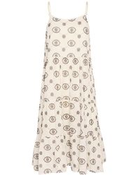 Saint Tropez - Rüschen A-Linie Winter Weiß Kleid - Lyst