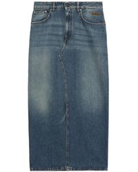 MSGM - Denim Skirts - Lyst