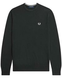 Fred Perry - Hoodies & Sweatvesten ,Groen ,Wol Sport Sweatshirt - Lyst