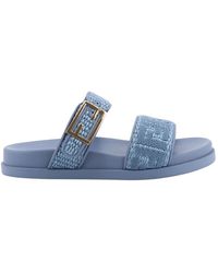 Fendi - Schoenen ,Blauw ,Slippers - Lyst