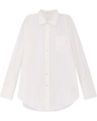 The Row - Weißes Button-Up Hemd Hergestellt - Lyst