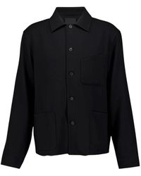 Givenchy - Schwarzes Woll-Overshirt Mit Taschen - Lyst