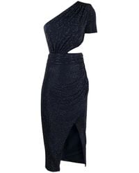 Self-Portrait - Kleedjes ,Blauw ,Blauwe Cut-Out Midi Jurk - Lyst