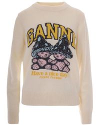 Ganni - Rundhals-Strickware - Lyst