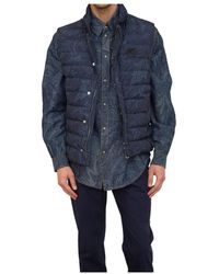 Etro - Jassen ,Blauw ,Polyester Down Jacket Vest - Lyst