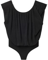 Dagmar - Gebreide Top Met Draperie - Lyst