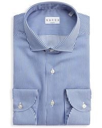Xacus - Overhemden ,Veelkleurig ,Leer Camicia Collo Francese Piccolo Righe Twill Tailor Fit - Lyst