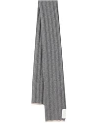 Brunello Cucinelli - Cashmere Rib Knit Sjaal - Lyst