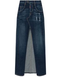 DSquared² - Denim Rok Met Vintage-Effect - Lyst