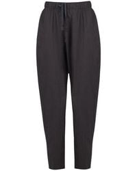 Niu - Broeken ,Bruin ,Katoen Pantalone Easy Con Coulisse - Lyst