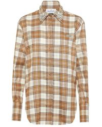 Philipp Plein - Checked Oversize Shirt Ls Strass Flame - Lyst