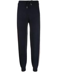 Tommy Hilfiger - Broeken ,Blauw ,Katoen Regular Global Joggingbroek - Lyst