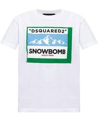 DSquared² - Tops ,Wit ,Katoen Just Right Fit T-Shirt - Lyst