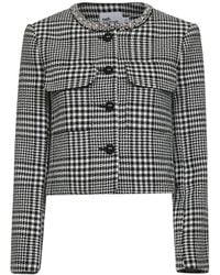 Self-Portrait - Jacket With Houndstooth Pattern - Lyst