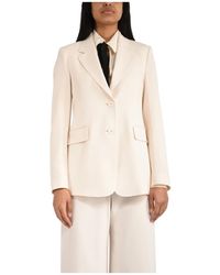 Max Mara - Jassen ,Wit ,Polyester Blazer - Lyst