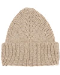 Roberto Collina - Accessoires ,Wol Geribbelde Merinowol Hoofdtelefoon Ivoor - Lyst