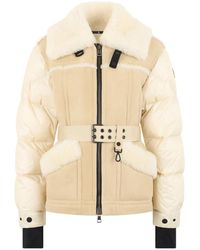 Moncler - Alvernia Belted Shearling Down Jacket - Lyst