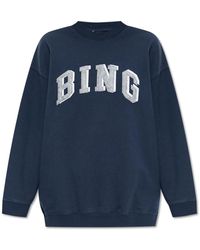 Anine Bing - 'tyler' sweatshirt mit logo - Lyst