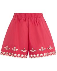RED Valentino - Korte Broeken ,Roze ,Katoen Short Shorts - Lyst