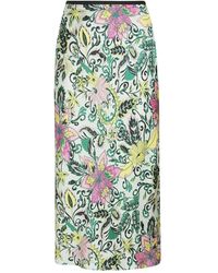 Diane von Furstenberg - Falda larga con estampado floral y cintura elástica - Lyst