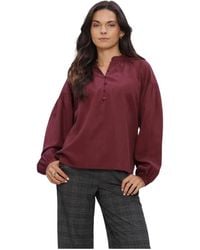 SELECTED - Overhemden ,Rood Blouses Slwdonna Ls Shirt - Lyst