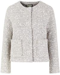 Windsor. - Jassen ,Grijs ,Wol Grijze Wollen Jas Met Ronde Hals - Lyst