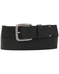 Kazar - Accessoires ,Zwart ,Leer Zwarte Riem Met Zilveren Gesp - Lyst