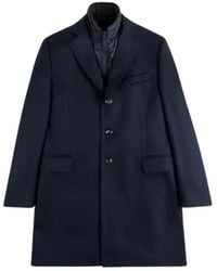Fay - Jassen ,Blauw ,Wol Double Coat - Lyst