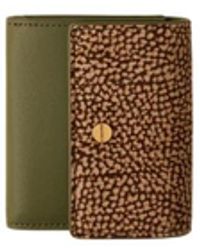 Borbonese - Accessoires ,Veelkleurig ,Leer Mini Wallet Met Klep - Lyst