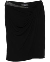 Versace - Gedrapeerde Midi-Rok Met Versierde Tailleband - Lyst
