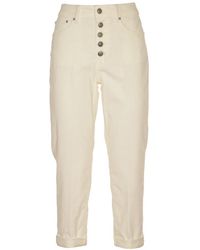 Dondup - Pantalones blancos para mujeres - Lyst