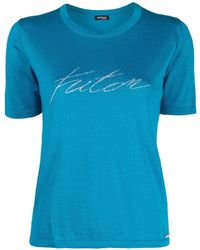 Kiton - Blauw Casual Korte Mouw T-Shirt - Lyst