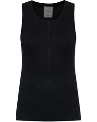 Munthe - Tops ,Zwart ,Boma Ribgebreide Top - Lyst
