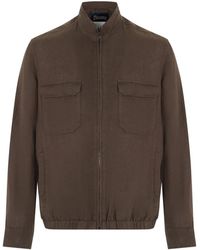 Herno - Leinen-Bomberjacke - Lyst