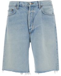 Agolde - Korte Broeken ,Blauw ,Denim Denim Shorts - Lyst