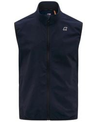 K-Way - Jassen ,Blauw ,Polyester Flaner Vest - Lyst